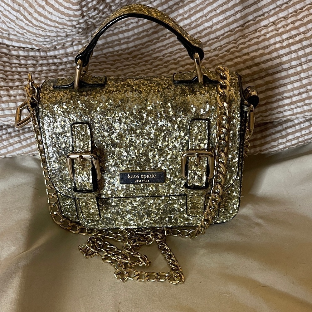 Kate Spade Stunning Sparkling Gold Mini  Bag Kate Spade New York Fun Bag